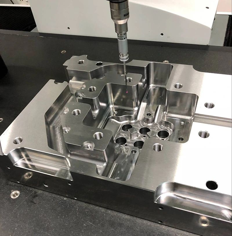 CMM dimensional inspection of a precision mould component